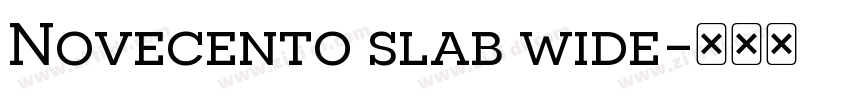 Novecento slab wide字体转换